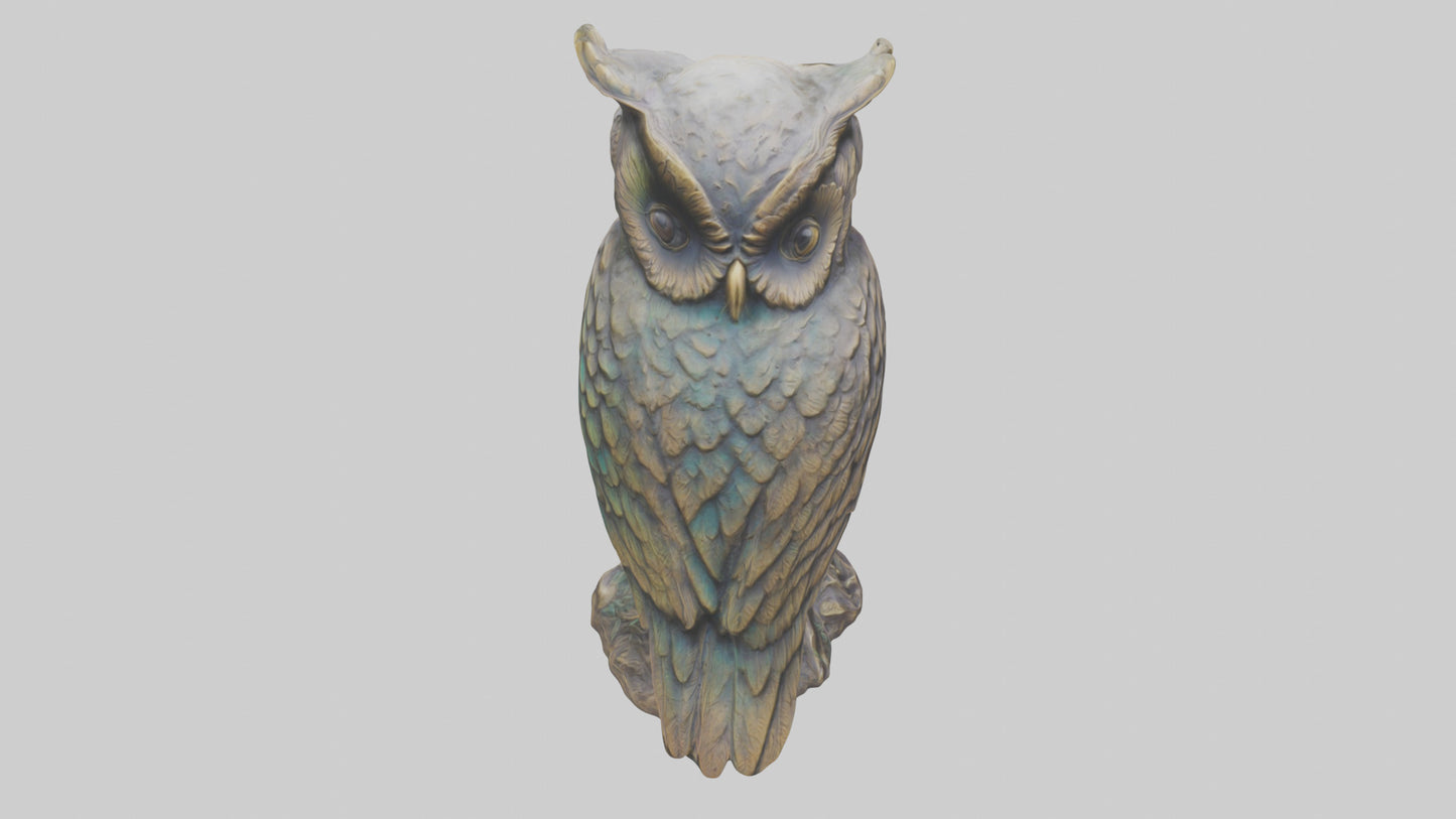 Enchanted Owl statue model VR / AR / low-poly