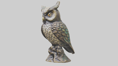 Enchanted Owl statue model VR / AR / low-poly