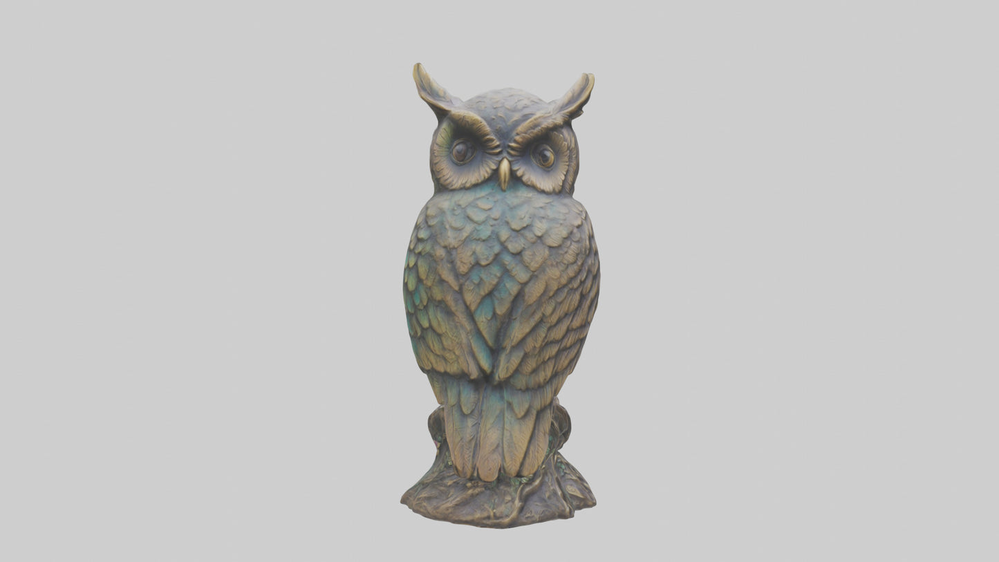 Enchanted Owl statue model VR / AR / low-poly