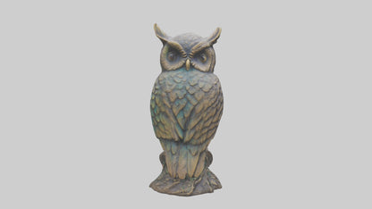 Enchanted Owl statue model VR / AR / low-poly