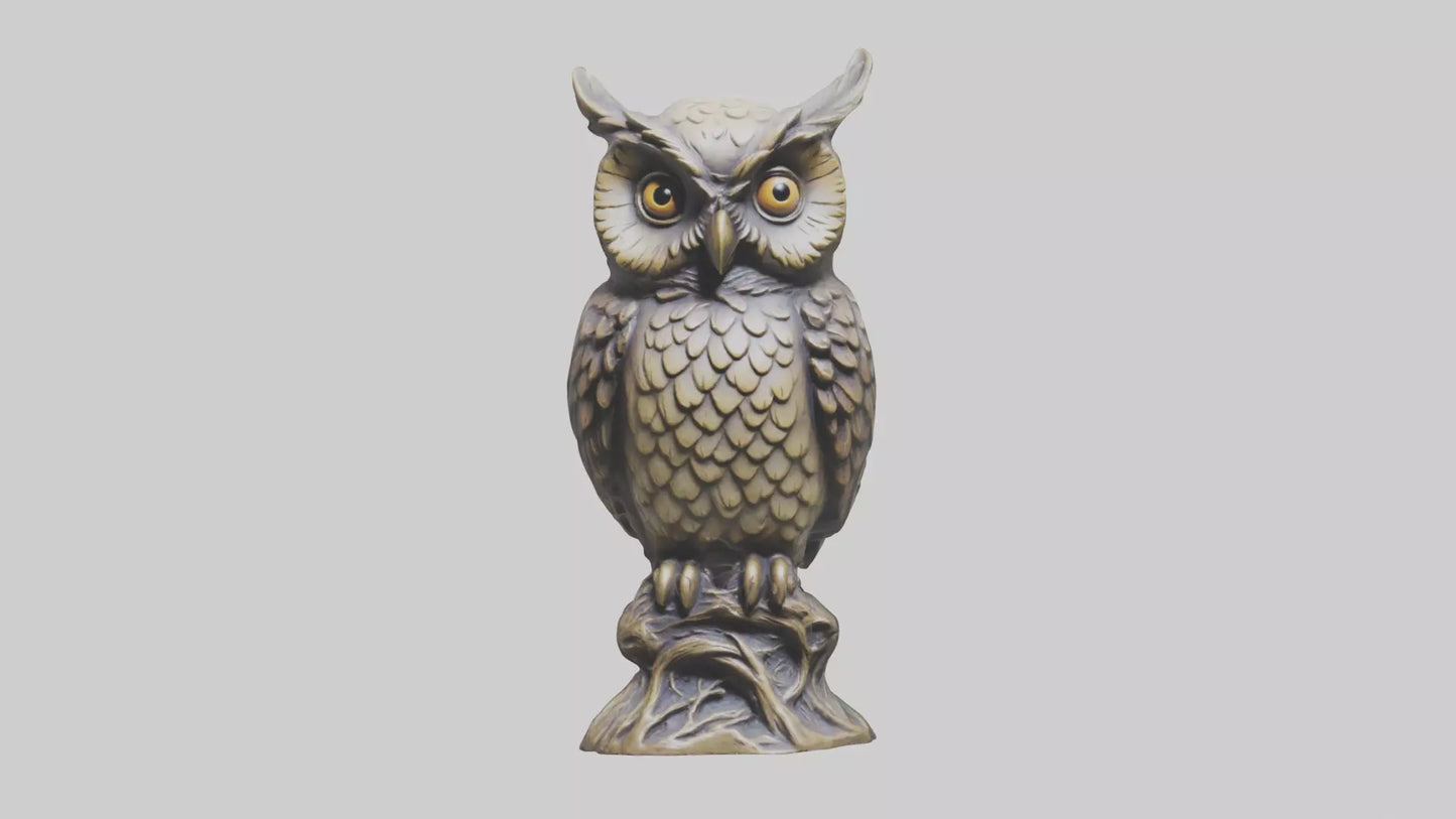 Enchanted Owl statue model VR / AR / low-poly