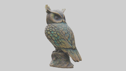 Enchanted Owl statue model VR / AR / low-poly