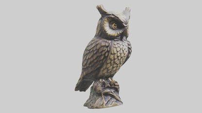 Enchanted Owl statue model VR / AR / low-poly