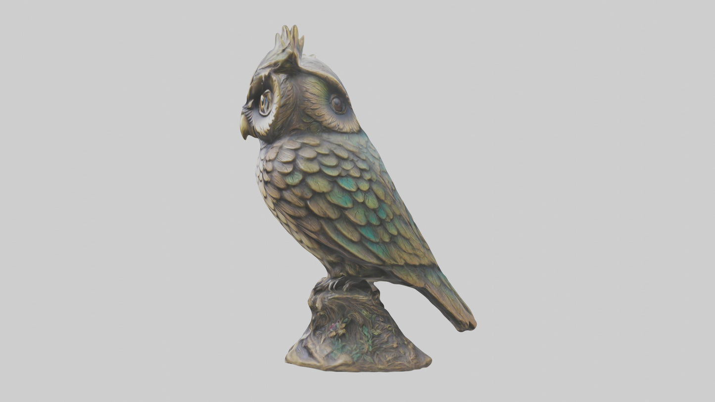 Enchanted Owl statue model VR / AR / low-poly