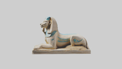 Enchanted Sphinx statue model VR / AR / low-poly