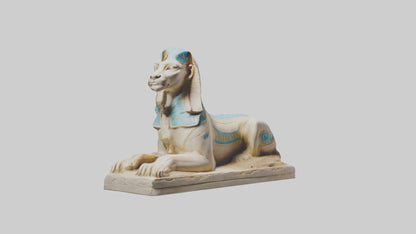 Enchanted Sphinx statue model VR / AR / low-poly