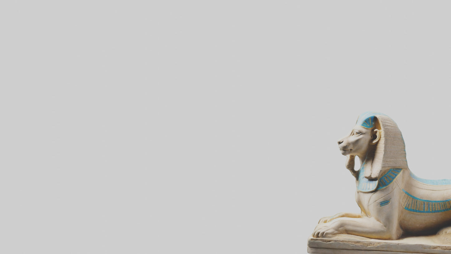 Enchanted Sphinx statue model VR / AR / low-poly