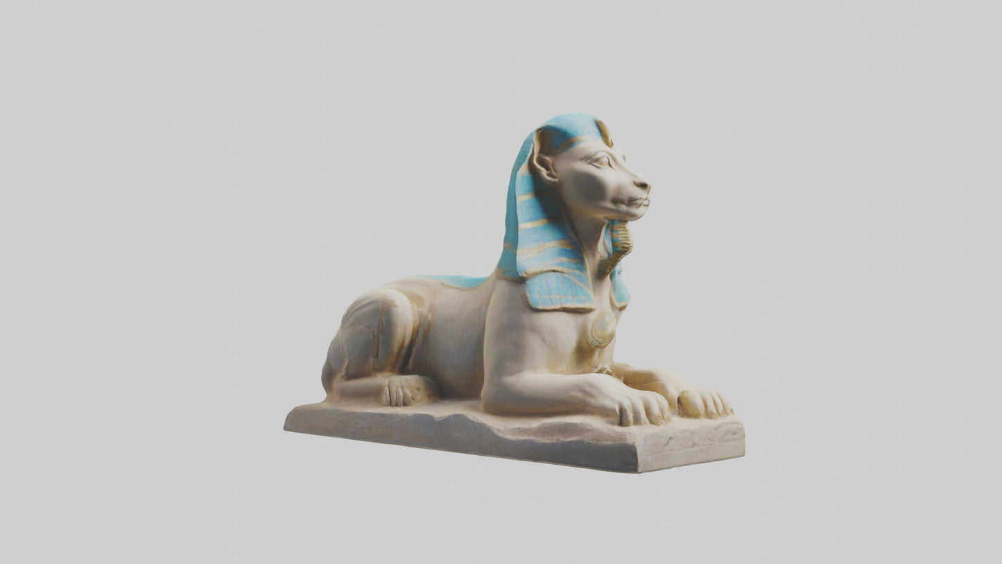Enchanted Sphinx statue model VR / AR / low-poly