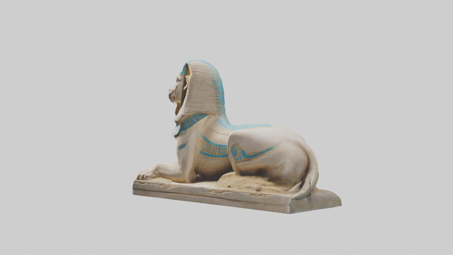 Enchanted Sphinx statue model VR / AR / low-poly