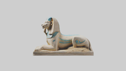 Enchanted Sphinx statue model VR / AR / low-poly