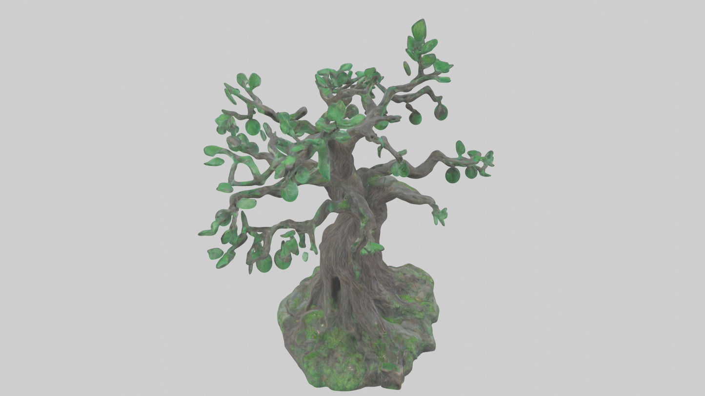 Enchanted Tree statue model VR / AR / low-poly
