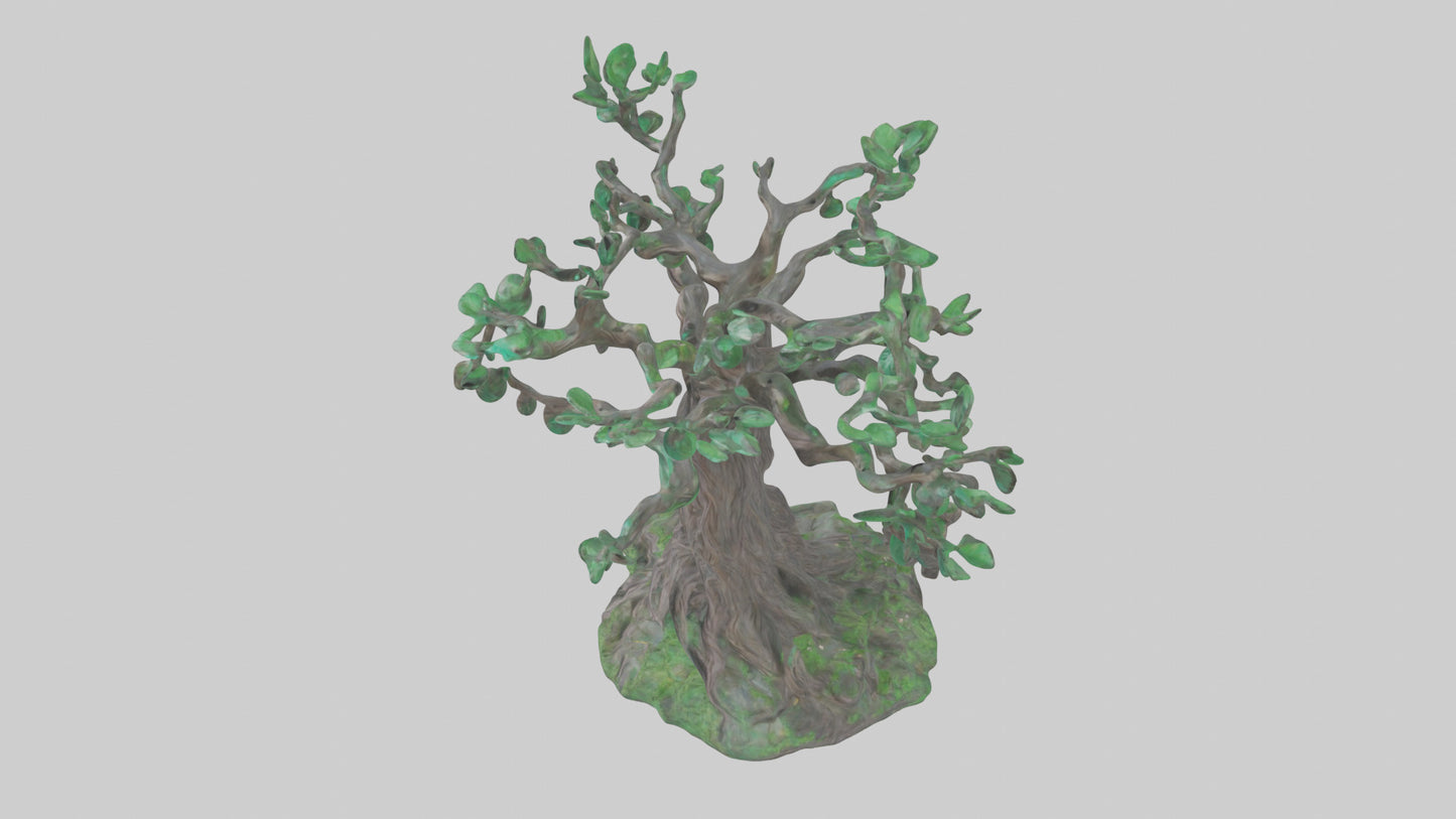 Enchanted Tree statue model VR / AR / low-poly