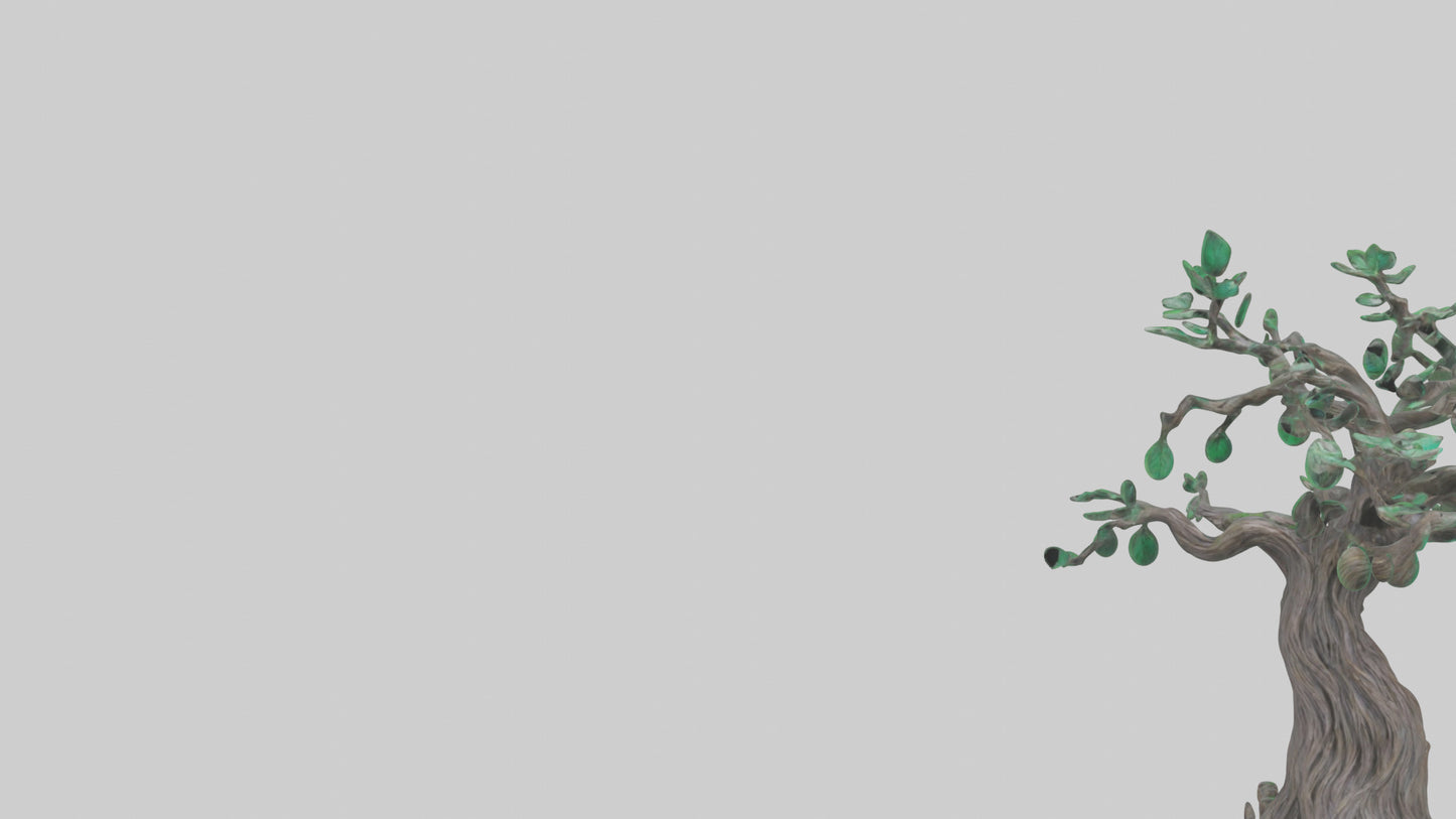 Enchanted Tree statue model VR / AR / low-poly