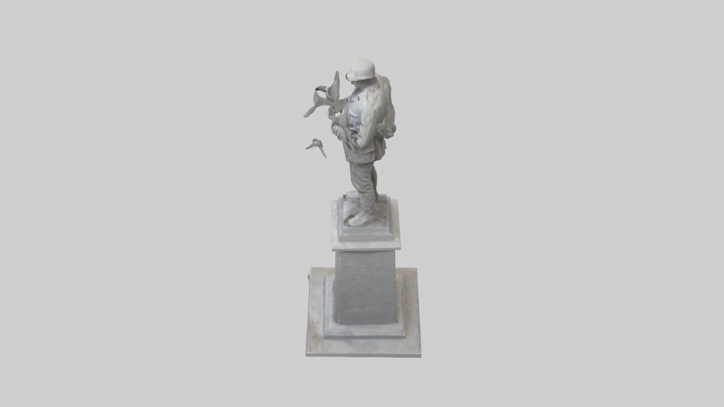 3D model End of Conflict monument model VR / AR / low-poly