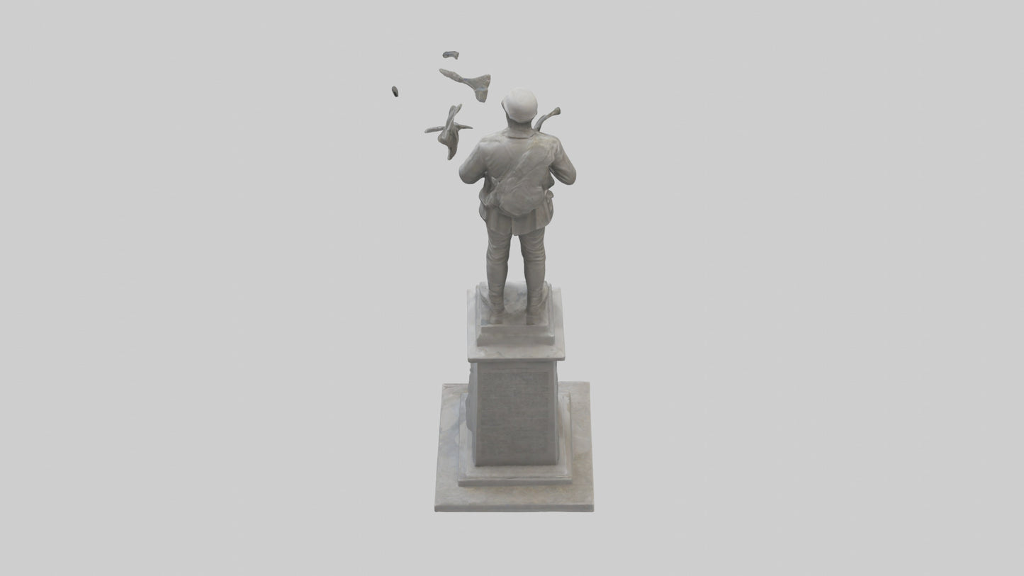 3D model End of Conflict monument model VR / AR / low-poly