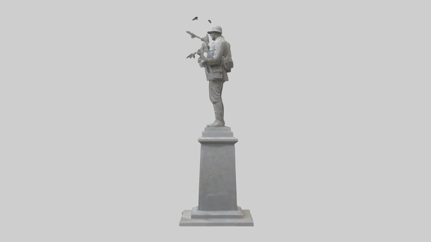 3D model End of Conflict monument model VR / AR / low-poly