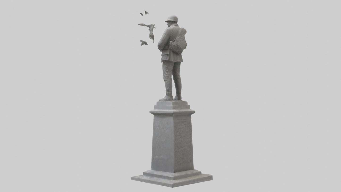 3D model End of Conflict monument model VR / AR / low-poly