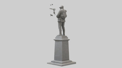 3D model End of Conflict monument model VR / AR / low-poly
