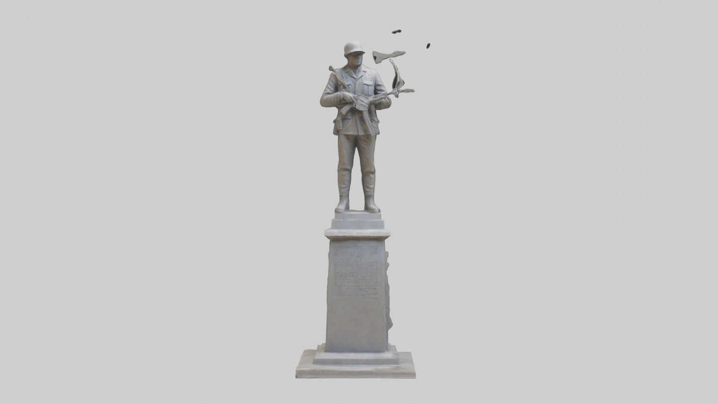 3D model End of Conflict monument model VR / AR / low-poly