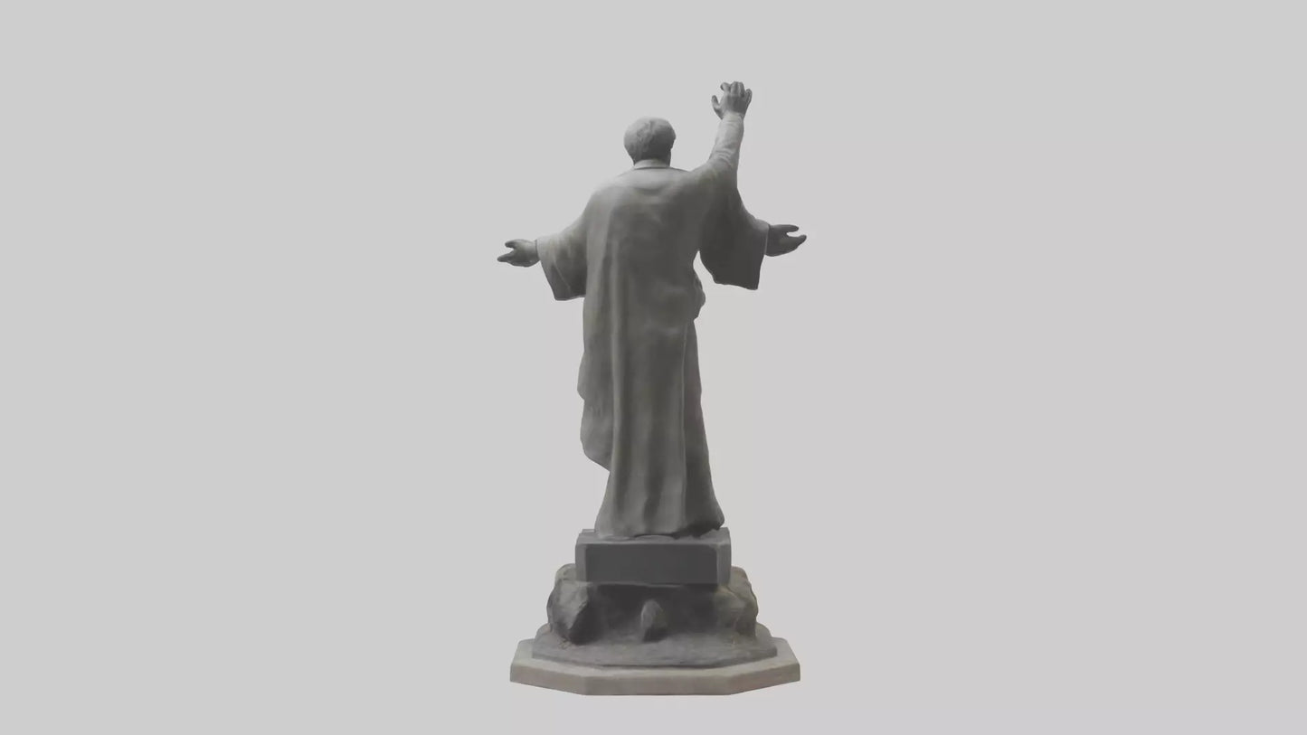 3D model End of Conflict statue model VR / AR / low-poly