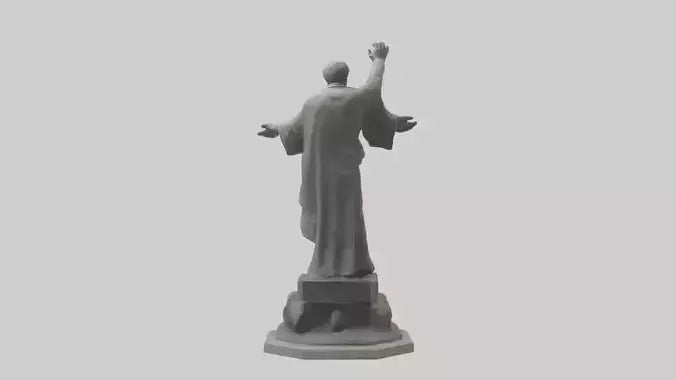 3D model End of Conflict statue model VR / AR / low-poly