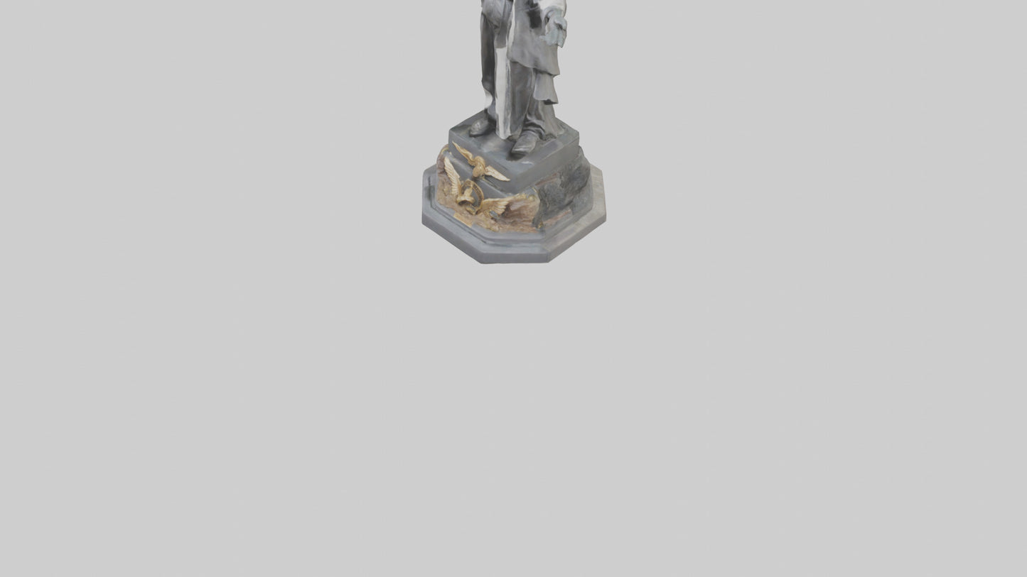 3D model End of Conflict statue model VR / AR / low-poly