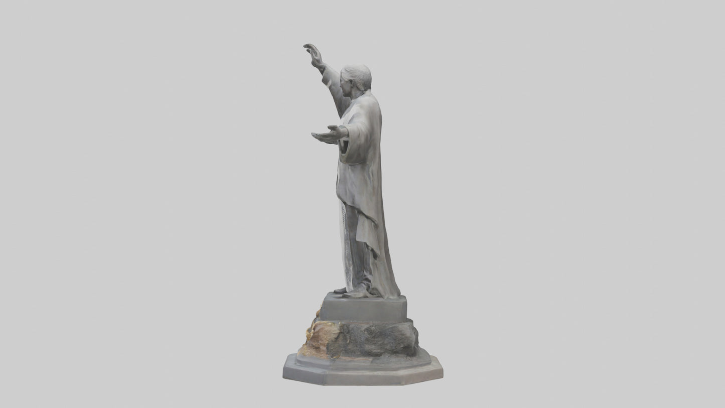 3D model End of Conflict statue model VR / AR / low-poly