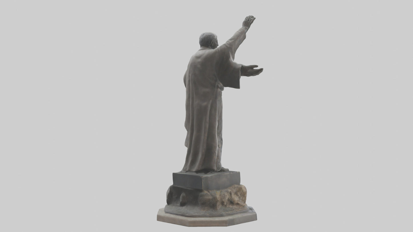 3D model End of Conflict statue model VR / AR / low-poly