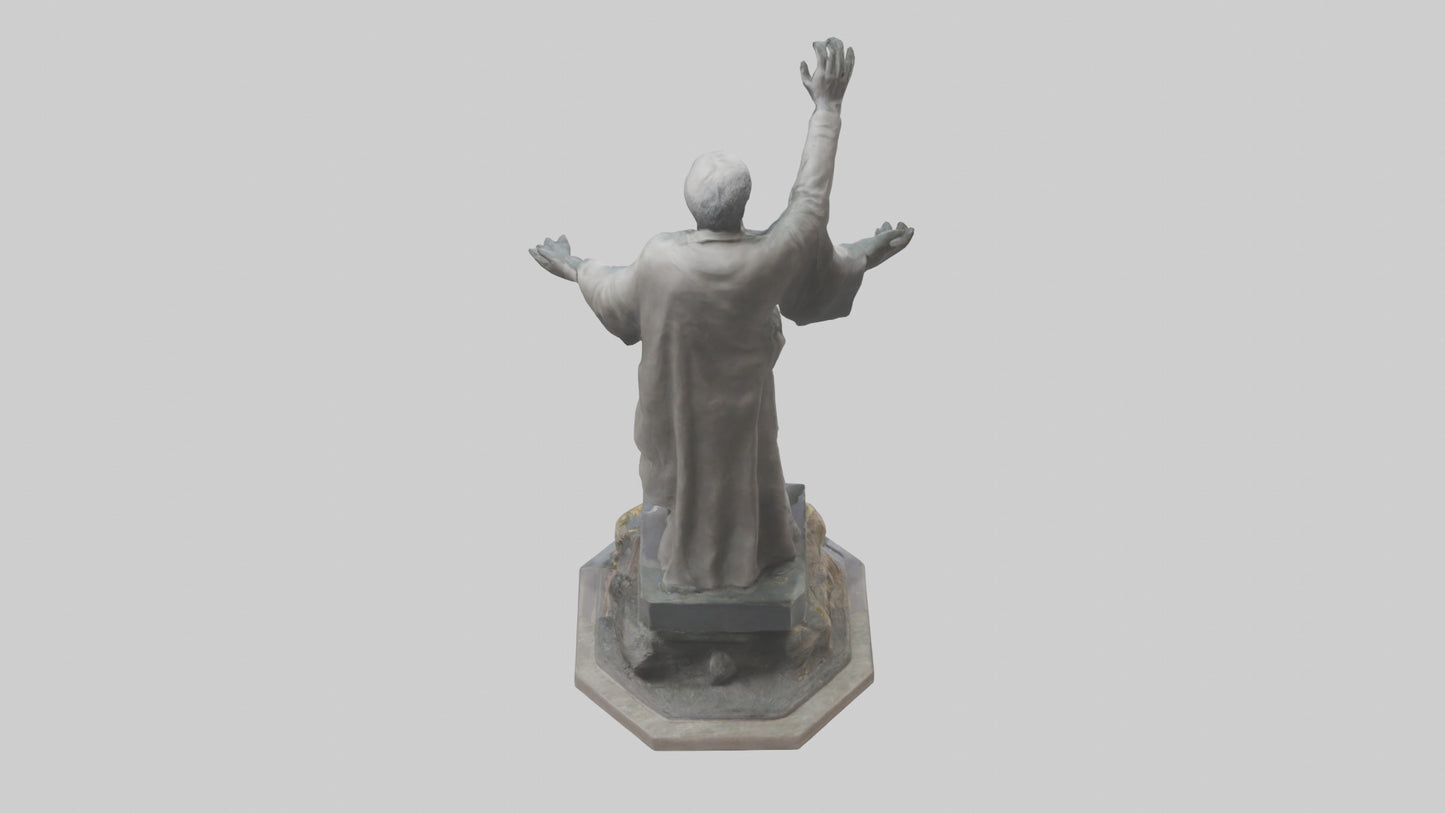 3D model End of Conflict statue model VR / AR / low-poly