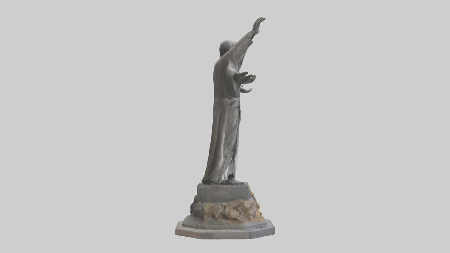 3D model End of Conflict statue model VR / AR / low-poly