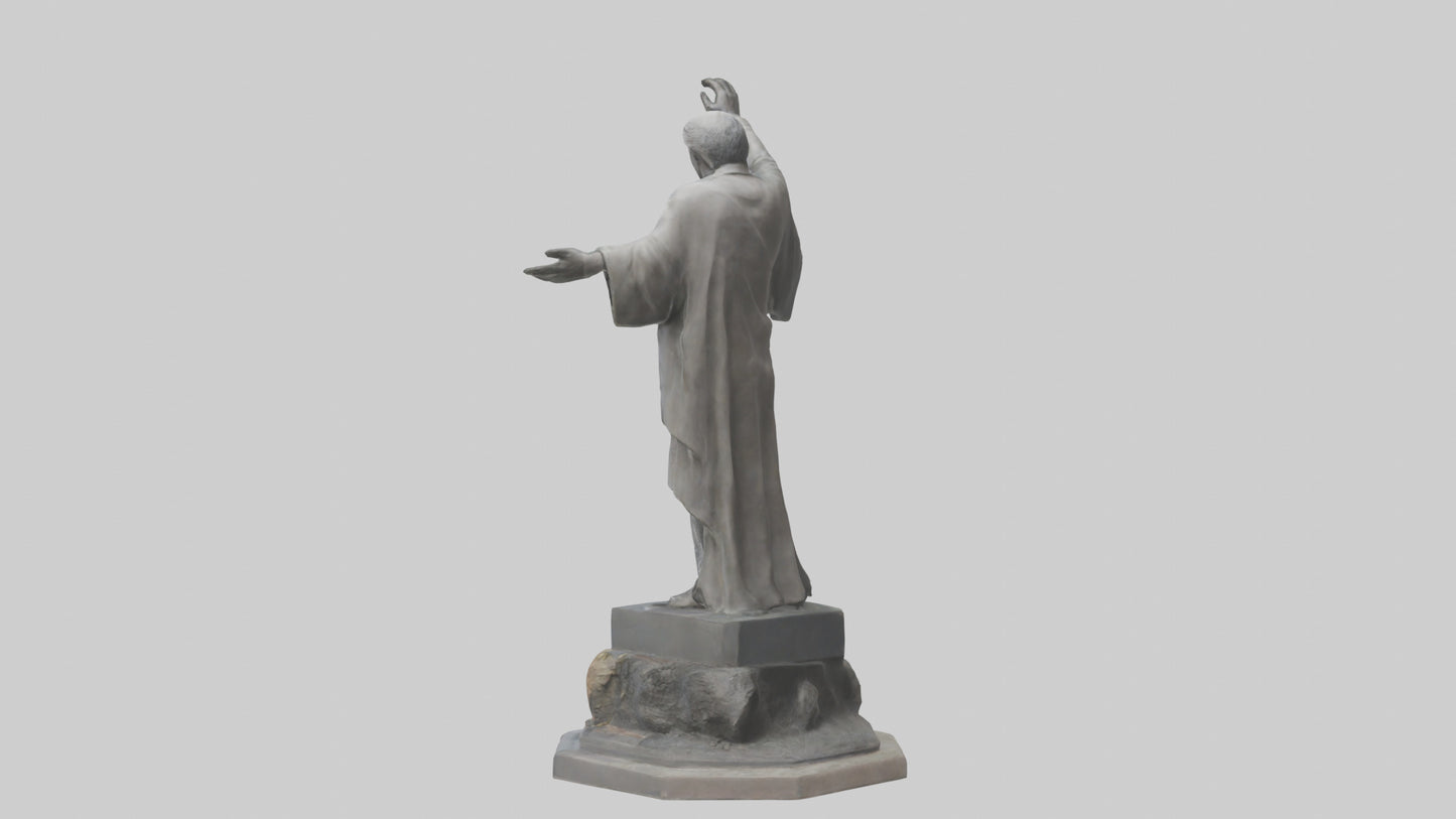 3D model End of Conflict statue model VR / AR / low-poly
