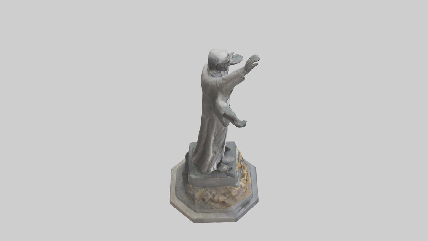 3D model End of Conflict statue model VR / AR / low-poly