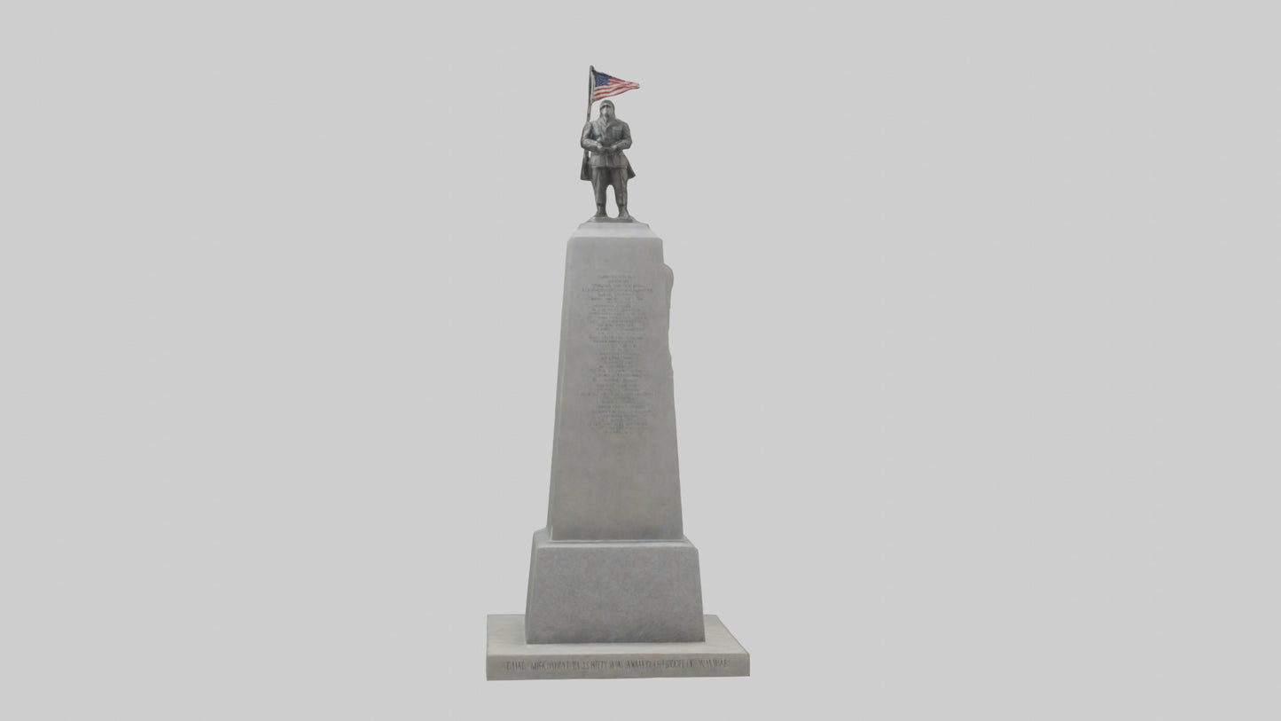 3D model End of War monument model VR / AR / low-poly
