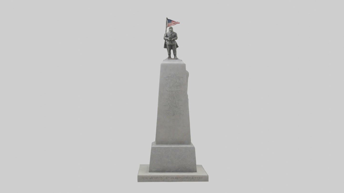 3D model End of War monument model VR / AR / low-poly