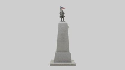 3D model End of War monument model VR / AR / low-poly