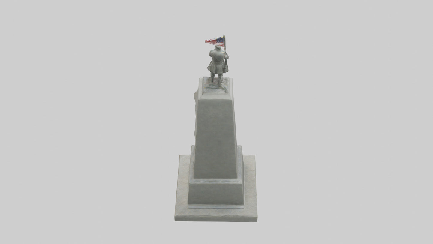 3D model End of War monument model VR / AR / low-poly