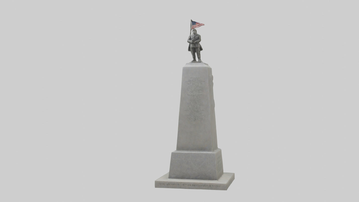 3D model End of War monument model VR / AR / low-poly