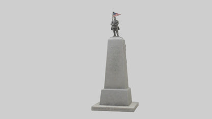 3D model End of War monument model VR / AR / low-poly