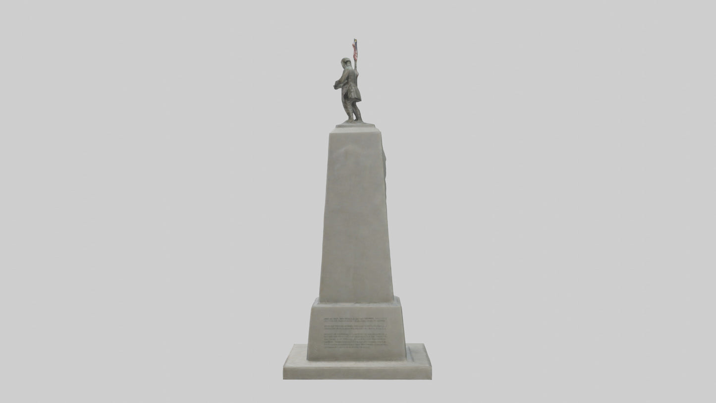 3D model End of War monument model VR / AR / low-poly