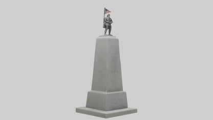 3D model End of War monument model VR / AR / low-poly
