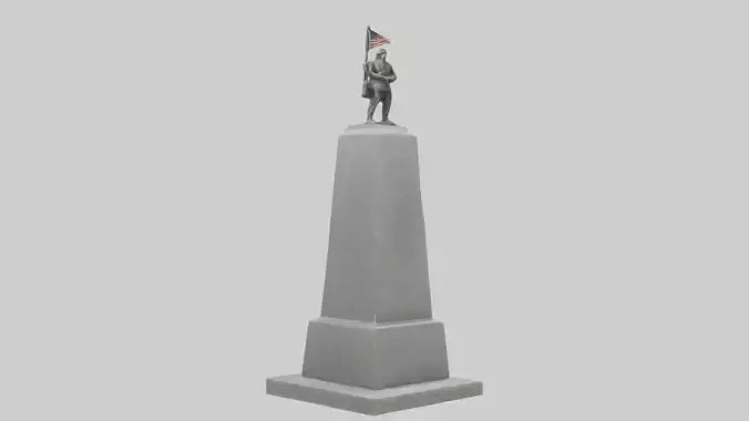 3D model End of War monument model VR / AR / low-poly