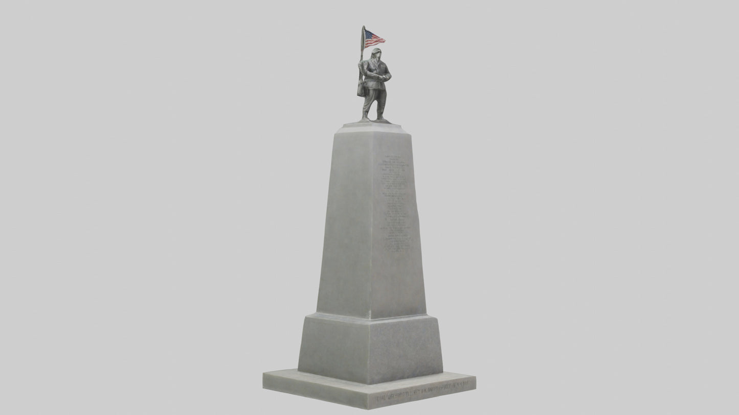 3D model End of War monument model VR / AR / low-poly