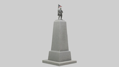 3D model End of War monument model VR / AR / low-poly