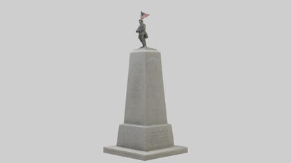 3D model End of War monument model VR / AR / low-poly