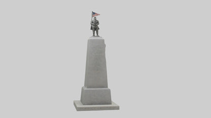 3D model End of War monument model VR / AR / low-poly