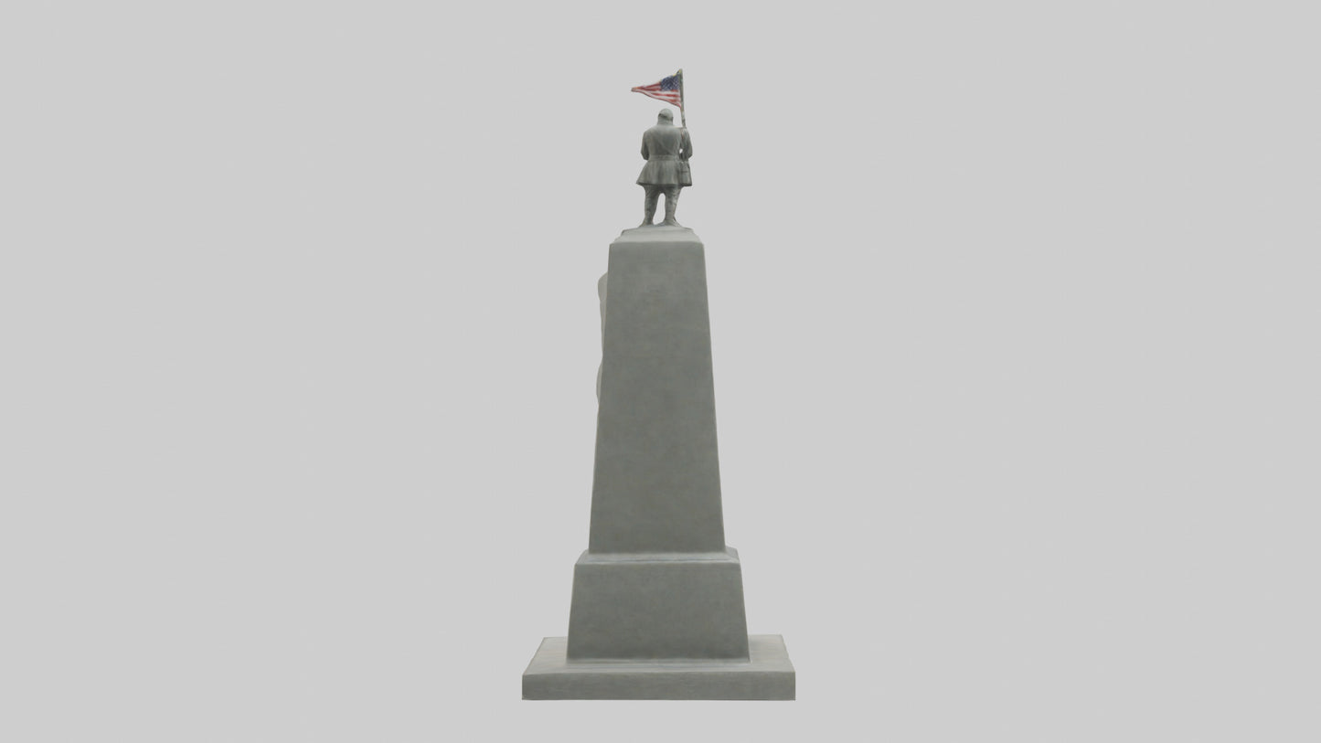3D model End of War monument model VR / AR / low-poly