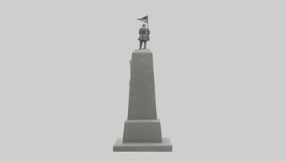 3D model End of War monument model VR / AR / low-poly