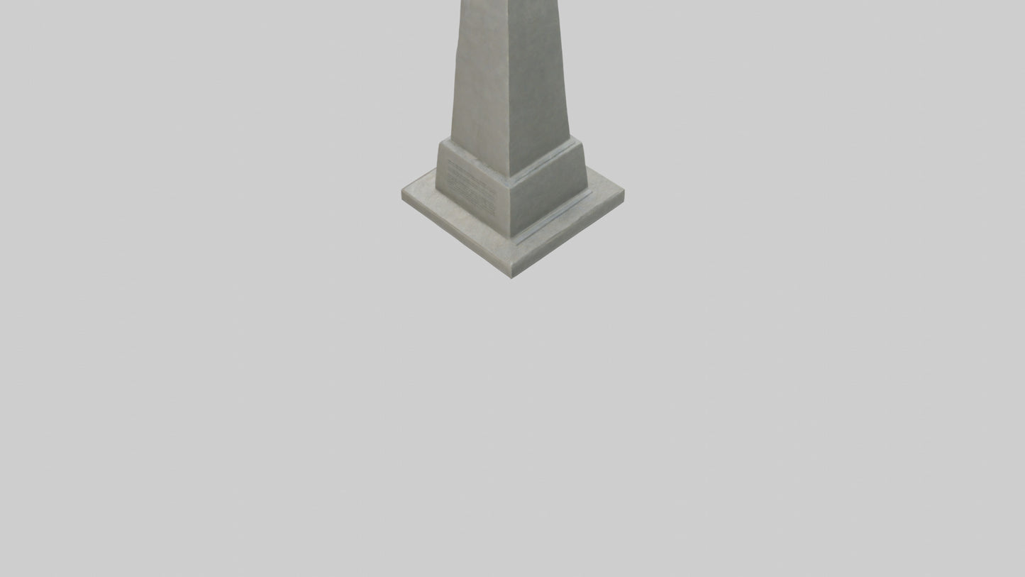 3D model End of War monument model VR / AR / low-poly