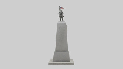 3D model End of War monument model VR / AR / low-poly