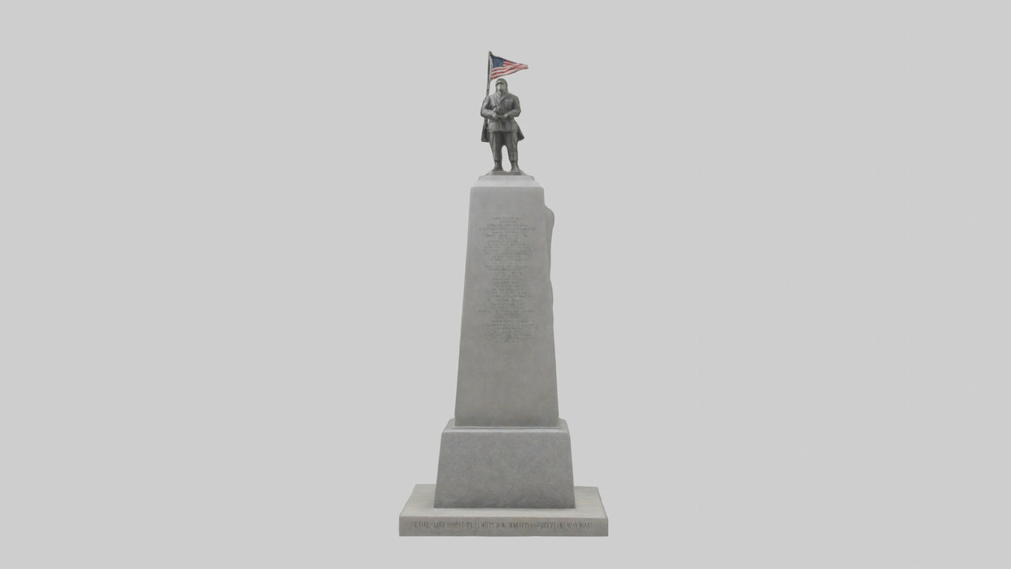 3D model End of War monument model VR / AR / low-poly